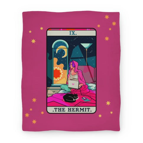 Hermit Tarot Card Blanket